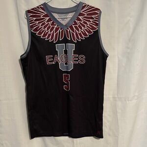 Black and Maroon Eagles Basketball Jersey